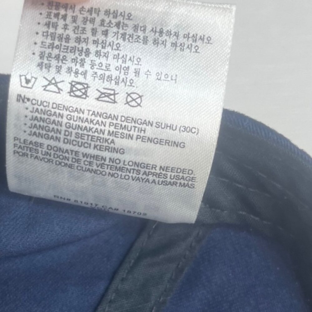 Converse Baseball Cap Hat Youth Size Blue Logo Patch Adjustable Strap - Picture 9 of 9